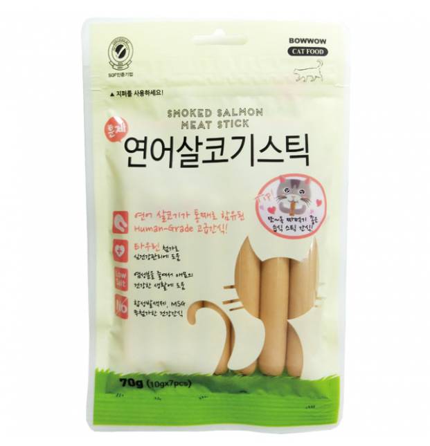 Bow Wow Smoked Salmon Meat Stick (70g)